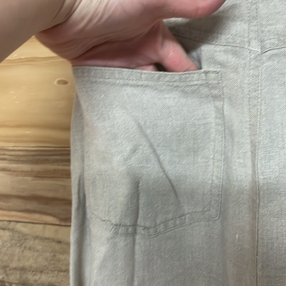 Eddie Bauer size 4 Light Beige Linen Button Down Lightweight A-line Maxi Skirt - Picture 9 of 12